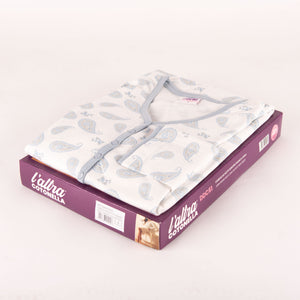 Camicia da notte manica lunga scollo a V Cotonella DDC61 celeste