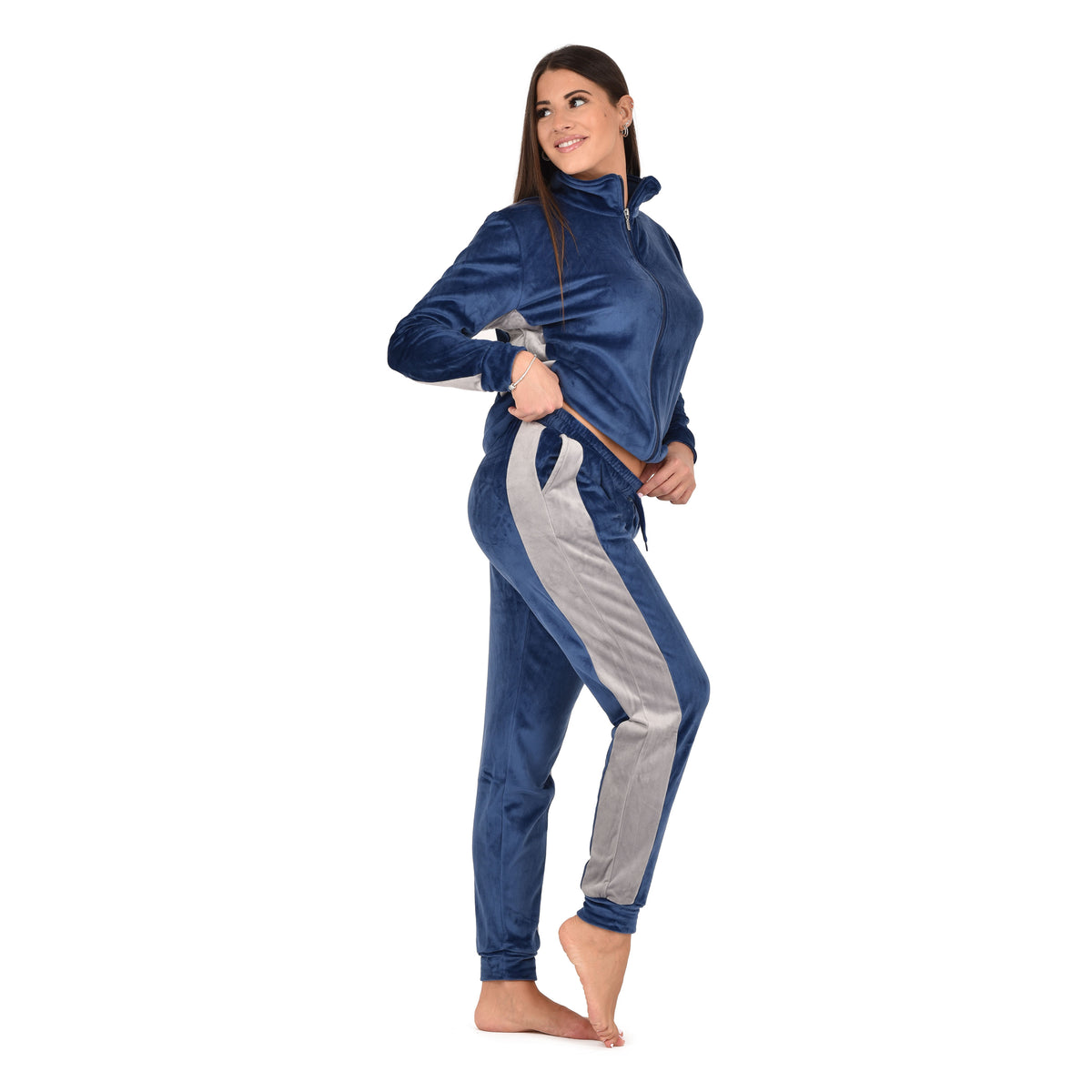 Pigiama donna Cippi 2313-W23 invernale stile tuta ciniglia