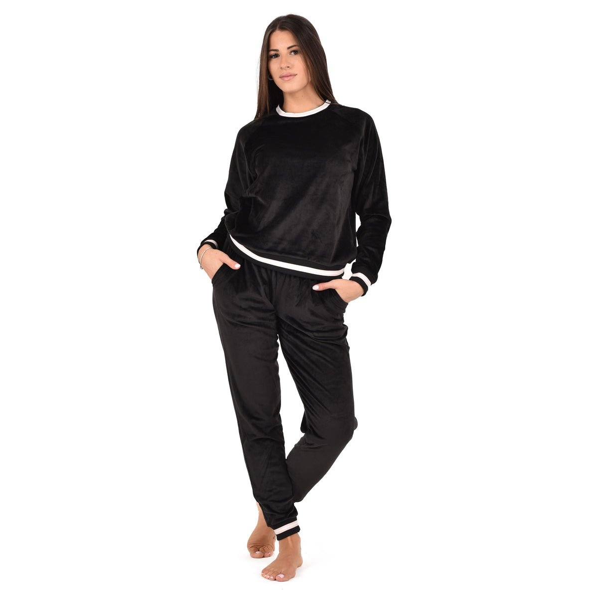 Pigiama donna Cippi 2314-W23 invernale stile tuta ciniglia