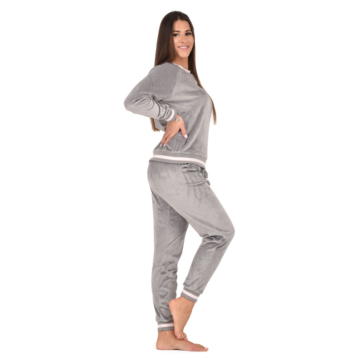 Pigiama donna Cippi 2314-W23 invernale stile tuta ciniglia