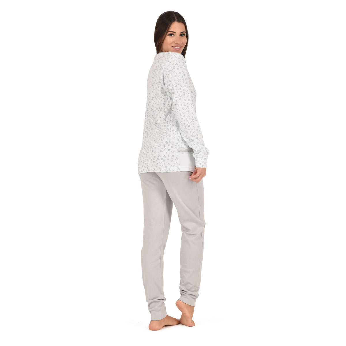 Pigiama donna aperto caldo cotone Irge IR1893