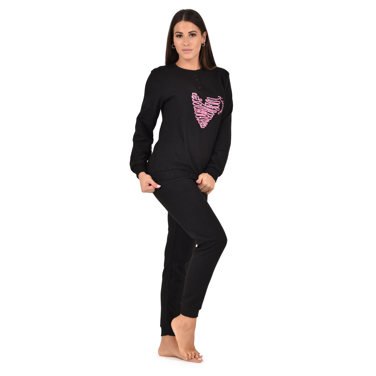 Pigiama donna invernale Biancaluna 23D65008 punto milano
