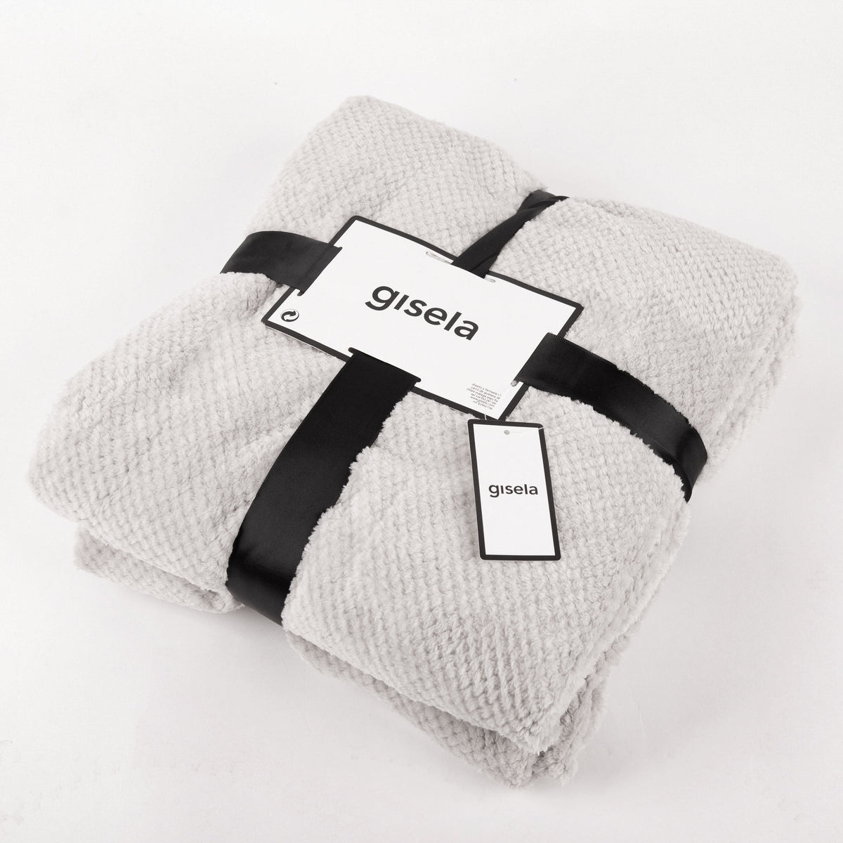 Plaid coperta Gisela 5/0047 grigio pile sherpa caldo sottile 145*200 cm