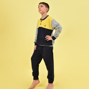 Pigiama bimbo ragazzo Navigare in cotone felpato B215660