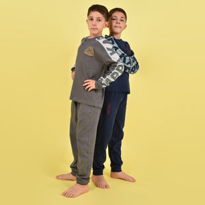 Pigiama bambino invernale Kappa KMW22100-Y caldo cotone piombo