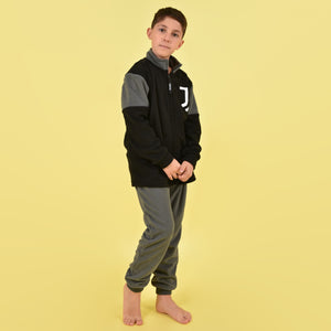 Pigiama bimbo ragazzo sportivo Juventus con zip pile caldo B2JU15134