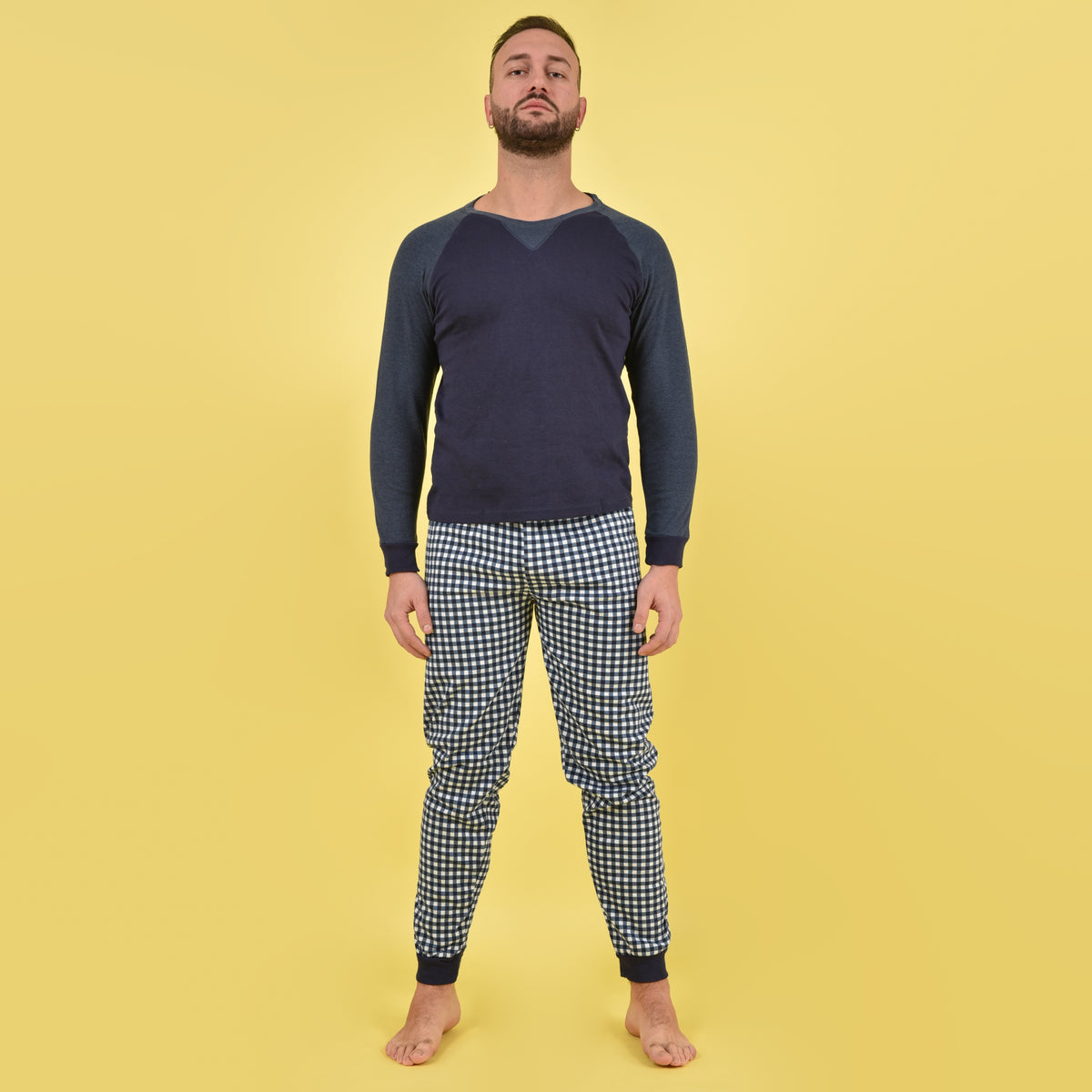 Pigiama uomo Cippi 1607 caldo cotone navy