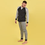 Pigiama uomo Cippi 1607 caldo cotone nero