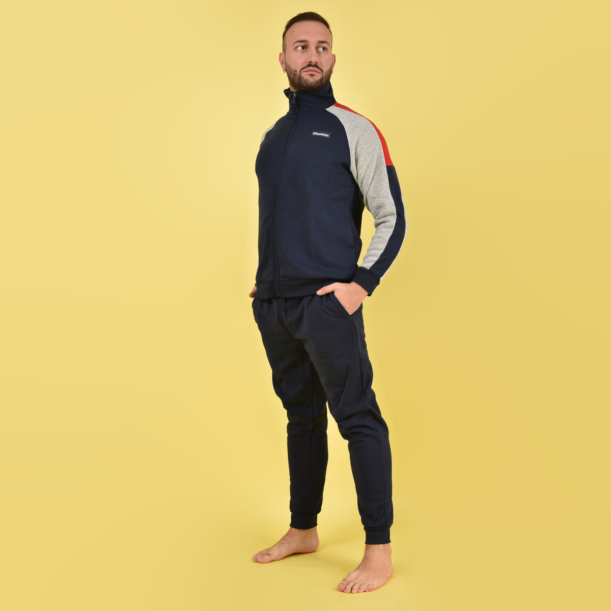Tuta uomo Superga felpata full zip SMW22311 navy