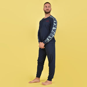 Pigiama uomo invernale Kappa KMW22100 caldo cotone blu