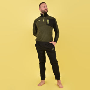 Pigiama tuta in pile micro polar mezza zip e taschino Kappa 22133 militare