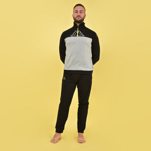 Pigiama tuta in pile micro polar mezza zip Kappa 22131 caviar
