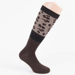 Calze donna lunghe Meritex 6602 animalier caldo cotone marrone