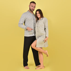 Vestaglia donna trapuntata grigio Cippi 4969