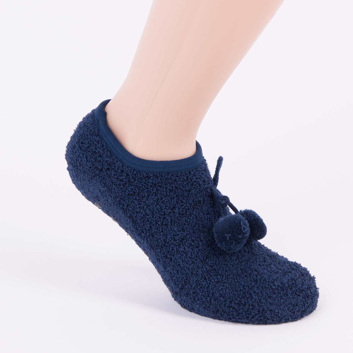 Babbucce scarpette donna antiscivolo Pierre Cardin in ciniglia blu