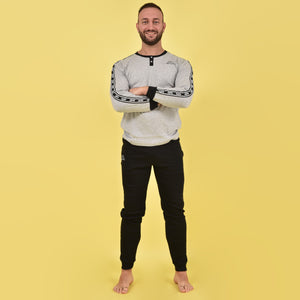 Pigiama Kappa grigio nero interlock caldo 22107 sportivo