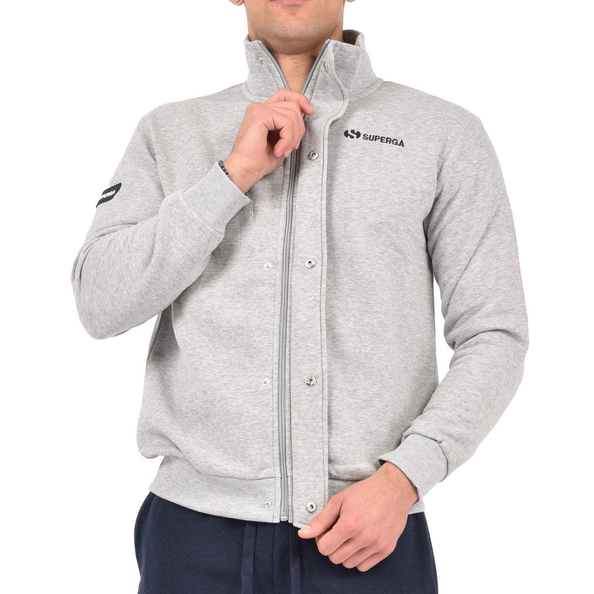 Tuta felpata uomo Superga felpa stile bomber SMW 23156