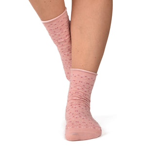 Calze corte assortite donna caldo cotone Meritex 3603 fantasia A 6 paia 