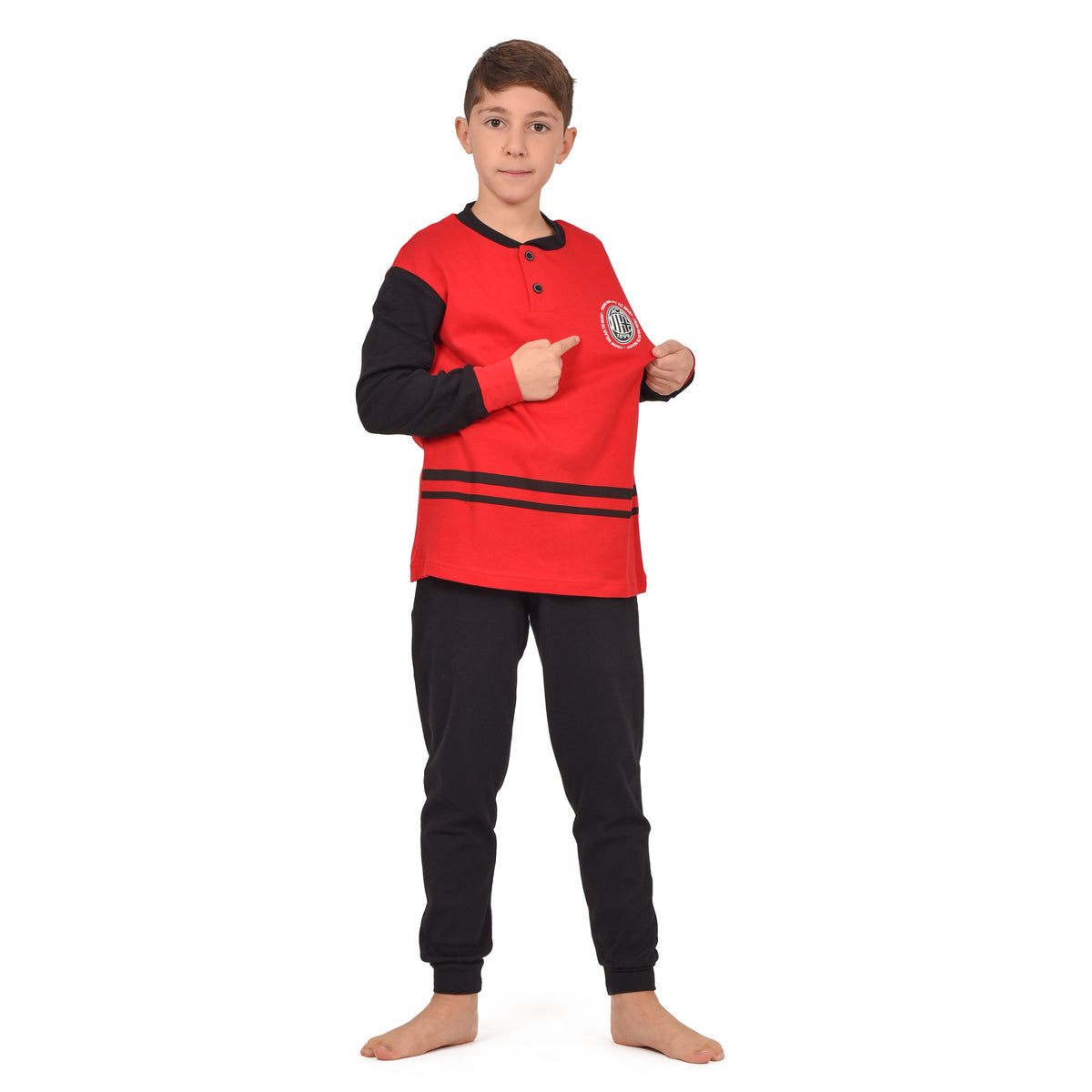 Pigiama bambino AC Milan in caldo cotone T20 1015