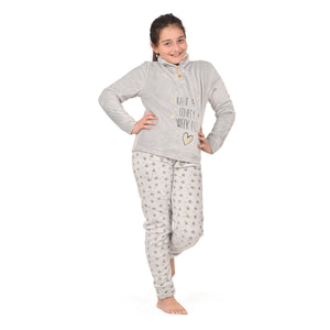 Pigiama bimba ragazza in caldo coral a collo alto Irge SD145