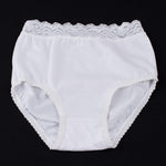 Slip da bambina in cotone elasticizzato con pizzo 3 pezzi