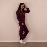 Tuta donna invernale Superga 21652 aperta felpato prugna