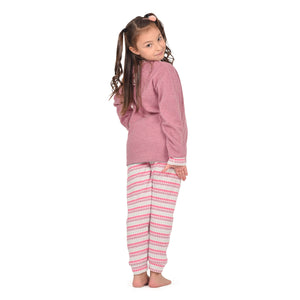 Pigiama in punto milano bimba cuore caldo Irge PMK063