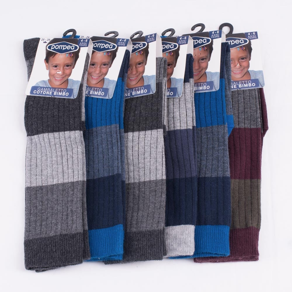Gambaletti bambino Pompea calze lunghe caldo cotone 6 paia