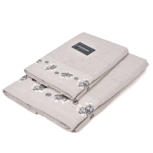 Set asciugamani viso + ospite Sommaruga BA9006 spugna dis 5 perla