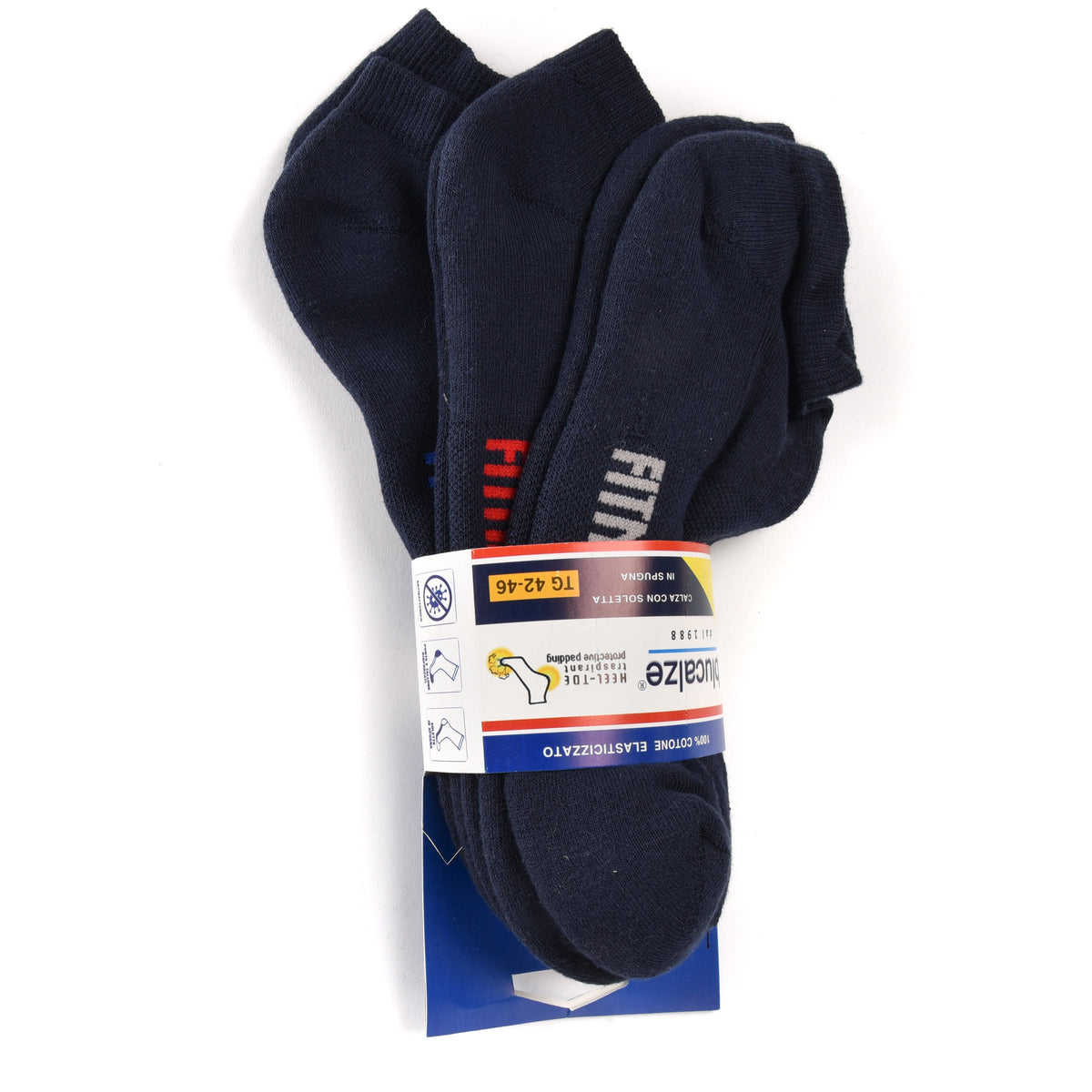 Calze corte unisex Blucalze sport soletta in spugna traspirante 3 paia