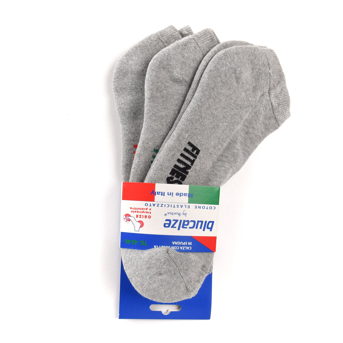 Calze corte unisex Blucalze sport soletta in spugna traspirante 3 paia