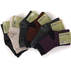 Calze donna corte calde caldo cotone Meritex 6 paia 3597 A