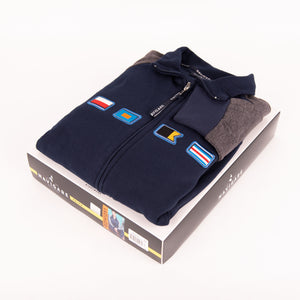 Pigiama uomo Navigare 2141251 aperto felpato navy