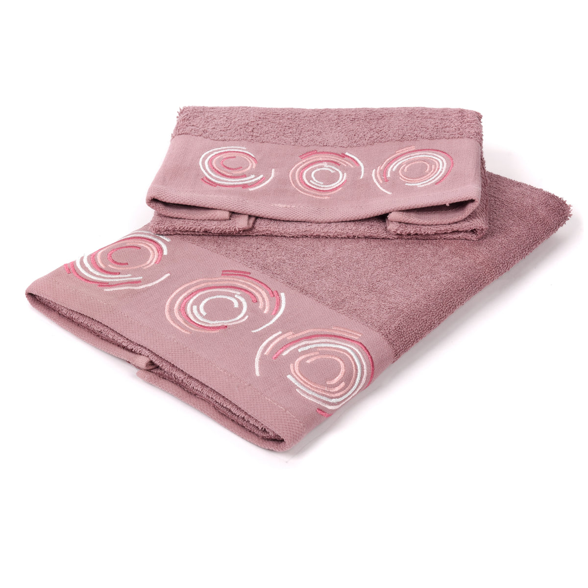 Set asciugamani viso + ospite Sommaruga BA9006 spugna dis 1 vino