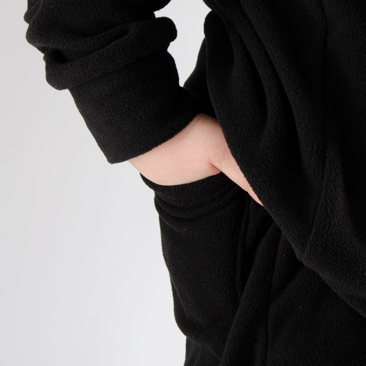 Pigiama tuta bambino Milan zip pile B2MI15118 nero