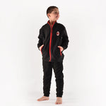 Pigiama tuta bambino Milan zip pile B2MI15118 nero