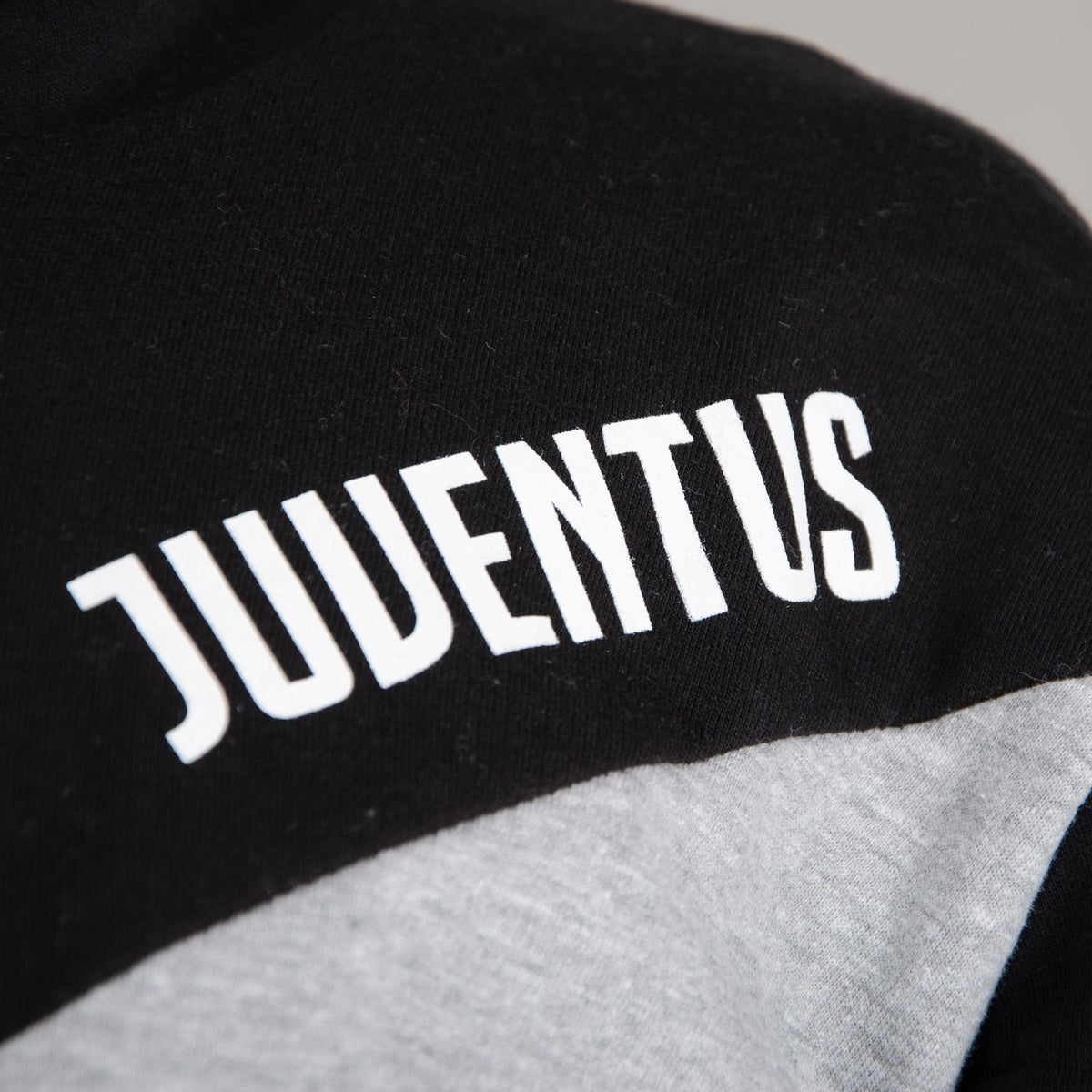 Pigiama tuta bambino Juventus mezza zip cotone felpato B2JU15117 grigio melange