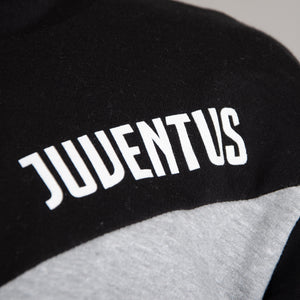 Pigiama tuta bambino Juventus mezza zip cotone felpato B2JU15117 grigio melange