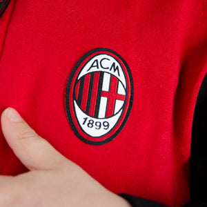 Pigiama tuta bambino Milan mezza zip cotone felpato B2MI15116 rosso
