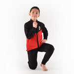 Pigiama tuta bambino Milan zip cotone felpato B2MI15117 nero