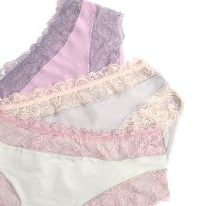 Slip donna Jadea 742 in cotone e pizzo 3 pz