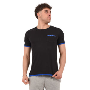 T-shirt maglia uomo girocollo 100% cotone ufficiale INTER con taschino