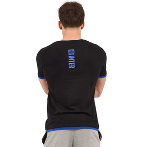 T-shirt maglia uomo girocollo 100% cotone ufficiale INTER con taschino