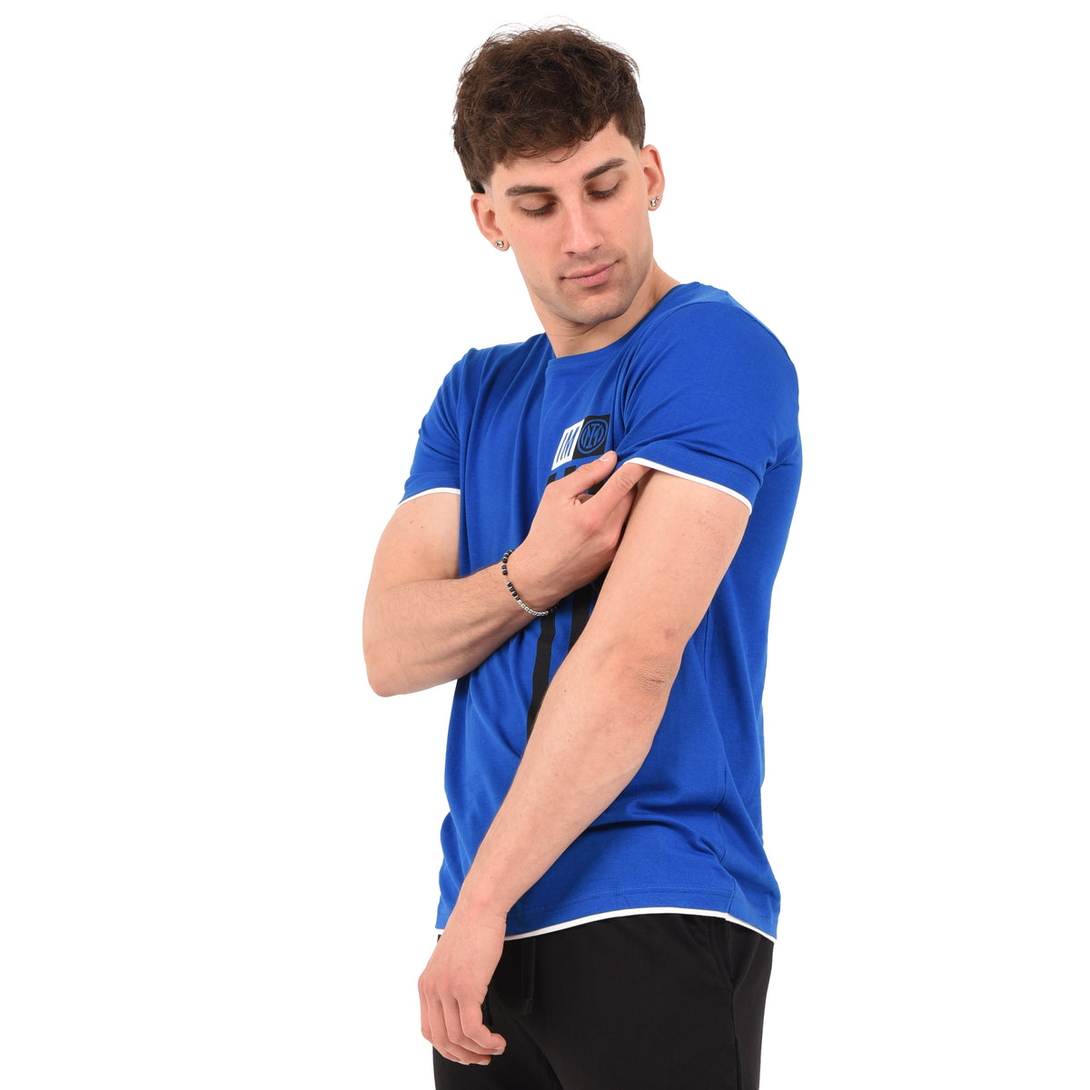 T-shirt maglia uomo girocollo 100% cotone ufficiale INTER