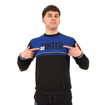 Felpa leggera Ufficiale Inter 100% cotone nero azzurra