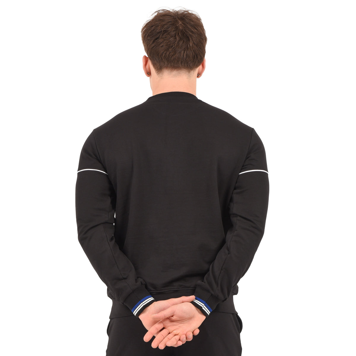Felpa leggera Ufficiale Inter 100% cotone nero azzurra