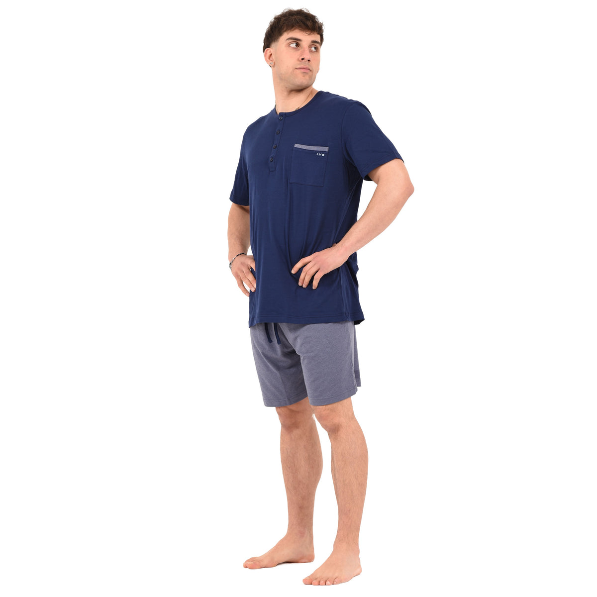 Pigiama uomo corto Lovable in cotone estivo L0D6L