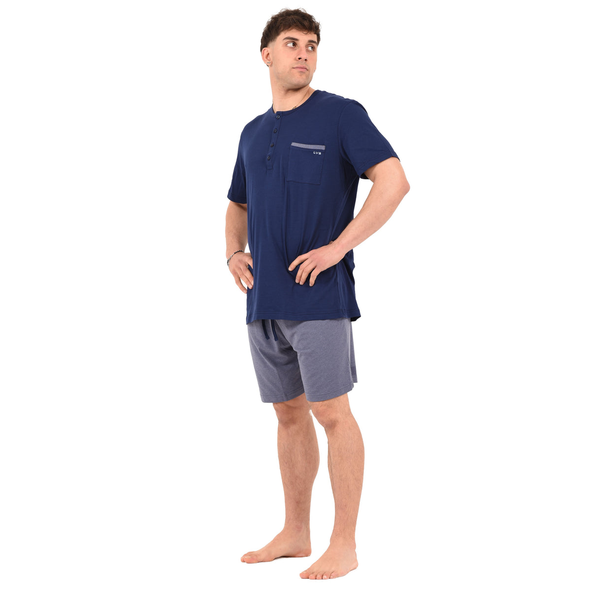 Pigiama uomo corto Lovable in cotone estivo L0D6L