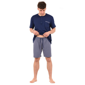 Pigiama uomo corto Lovable in cotone estivo L0D6L