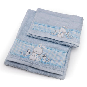 Vingi Set Asciugamani viso + ospite Flipper bebè neonato bimbo 